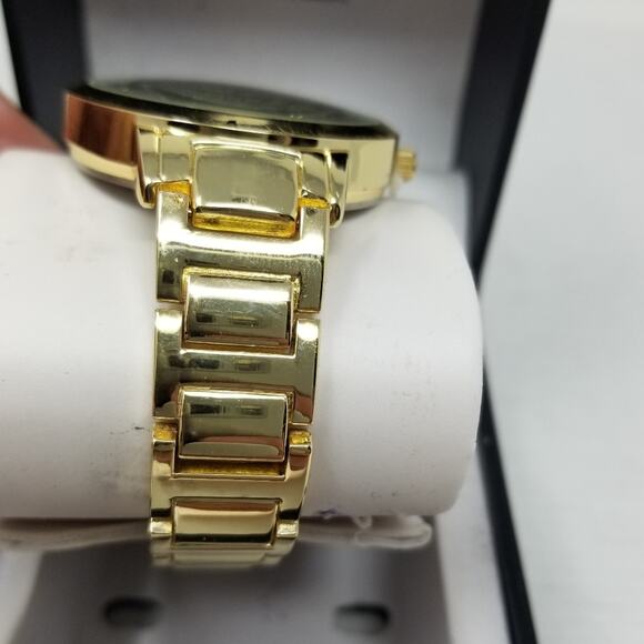 INC. International Concepts New in Box Jet Pearl Gold Bracelot Watch MSRP $59 - Picture 6 of 10